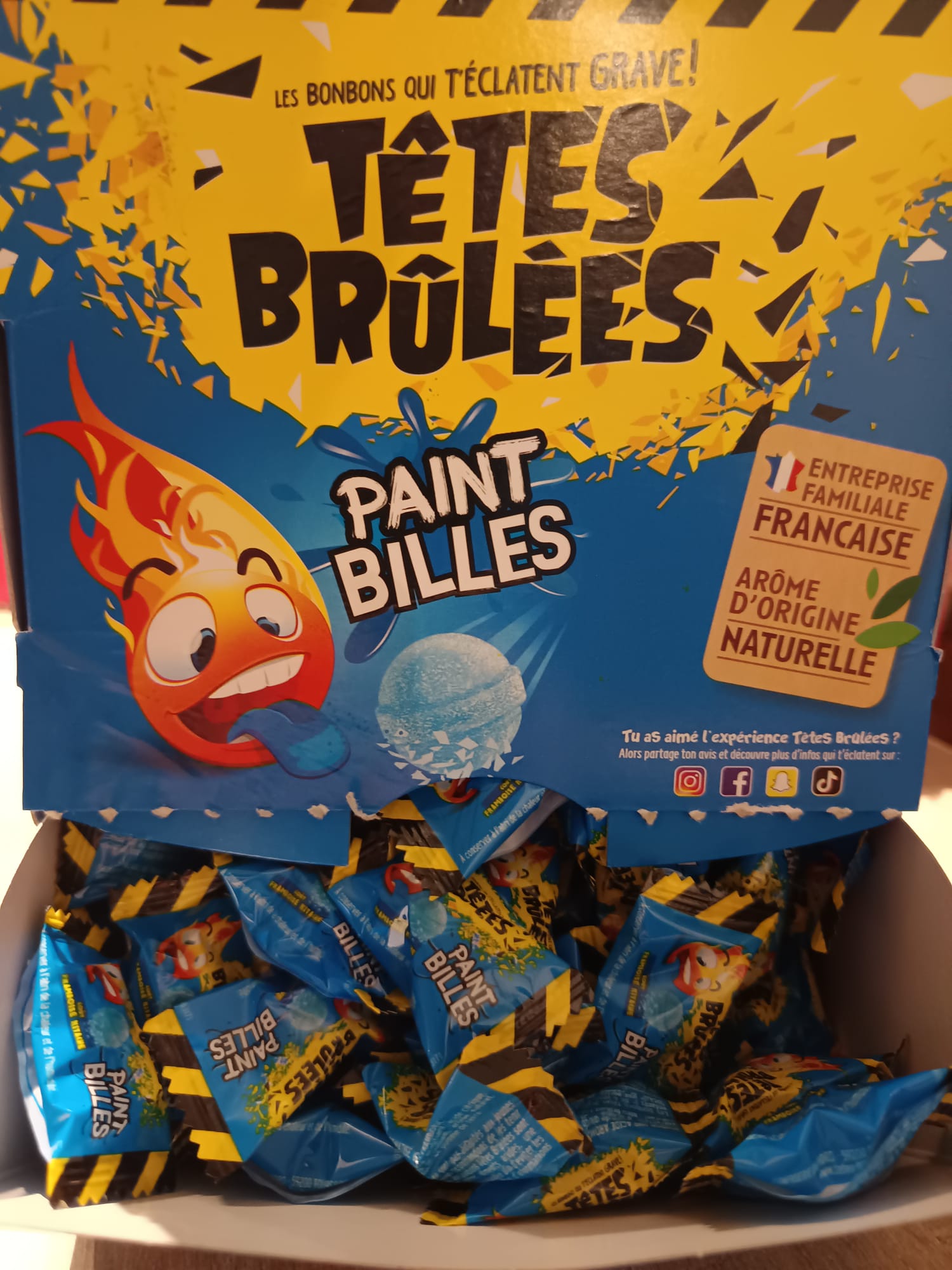 Têtes brûlées framboise bleu Halal à l'unité