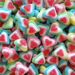 DULCEPLUS Coeurs 3D assortis sucrés au 100g